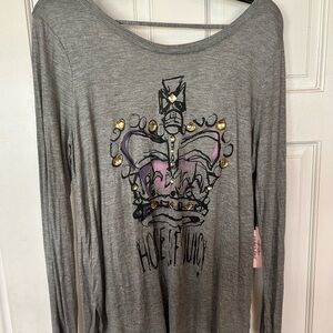 Juicy Couture House of Juicy Crowned Jewel Long Sleeve Shirt size XL